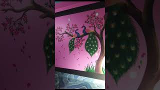 Wall painting design ideas 2024 video ytshorts house roomdecor [upl. by Siul949]