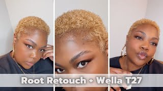 Root Touch Up Blonde TWA  Wella T27 Toner  Aiyanna Bree [upl. by Nosneb792]