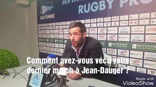 Aviron Bayonnais  «Peut être quils ne savaient pas que jarrêtais» [upl. by Ycnaffit]