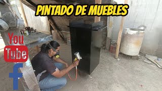 Como pintar MDF con pistola  Painting process for wooden or MDF furniture [upl. by Aserret130]