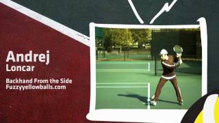 Slow Motion Tennis OneHanded Backhand from the Side 1 [upl. by Hauger]