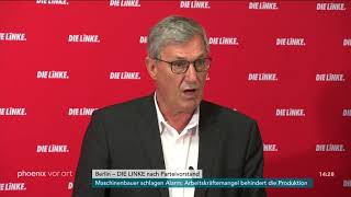 Pressestatement DIE LINKE nach Parteivorstand mit Bernd Riexinger vom 25062018 [upl. by Burck]