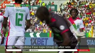 AFCON  Burkina Faso tops Group D after beating Mauritania [upl. by Atiuqrahs]