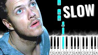 Radioactive by Imagine Dragons  EASIEST Piano Tutorial [upl. by Blanding]