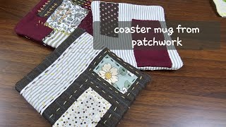 I made a patchwork mug coasters handmade patchwork [upl. by Ana]