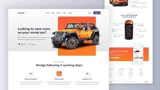 Build A Responsive Car Rental Website Using HTML CSS amp JavaScript [upl. by Lazor156]