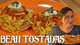 Bean Tostadas  How to Make Quick amp Easy Bean amp Cheese Tostadas [upl. by Chita799]