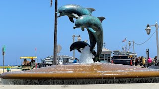 SANTA BARBARA DOLPHIN FAMILY SCULPTURE FOUNTAIN 4K [upl. by Oira]