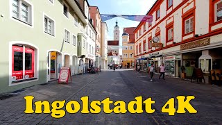 Ingolstadt Germany Walking tour 4K [upl. by Arukas]