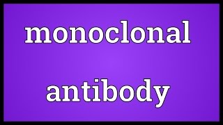 Monoclonal antibody Meaning [upl. by Cordelia]