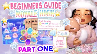 🎄2024 BEGINNERS GUILD TO ROYALE HIGH✨ PART 1  Royale High Glitterfrost [upl. by Columbyne]