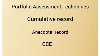 CCE continuous and comprehensive evaluation  cumulative recordanecdotal record  English Shelf [upl. by Dnalloh]