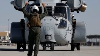 US Marines Practice Heavy Lifting with Marine Heavy Helicopter Squadron HMH 461 [upl. by Ajar]