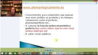 Prefijos separables e inseparables 0 Conocimientos previos APRENDER ALEMAN [upl. by Collins]