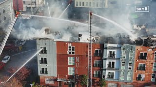 Huge fire rips through Louisville apartment building deemed total loss [upl. by Ibbetson]