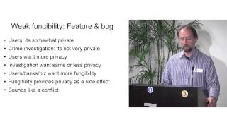 Fungibility Privacy amp Identity Adam Back February 2014 [upl. by Eednam]