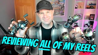 Reviewing ALL of my HIGH END fishing REELS Daiwa and Shimano [upl. by Jerald]