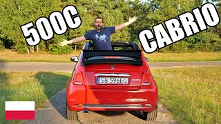 Fiat 500C Hybrid  mini cabrio zamiast MX5 PL  test i jazda próbna [upl. by Saduj547]