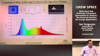 UNSW SPREE 20130314 Ian Ferguson  Wide Band Gap IIINitride Compound Semiconductor Devices [upl. by Lipski342]