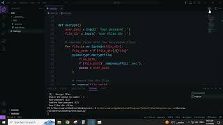 Encrypt And Decrypt Files Script Using pyAesCrypt In Python [upl. by Sexela]