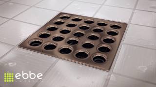 HOW TO  Install an Ebbe Square shower drain [upl. by Anibas]