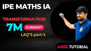 transformation laqs  mathematics 1A  Telangana and AP  aimstutorial gunshot questions [upl. by Domonic]