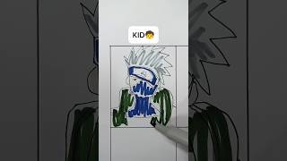 How do you Draw Kakashi Hatake KID BEGINNER ARTIST or LEGEND kakashi art anime drawing [upl. by Grier]