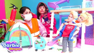 Barbie Dream House Olamaaaz Barbie evini böcek bastı Barbie oyunları [upl. by Oys]