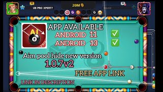 Free aim tool Aim pool hide e107V2 New version Available in android 11 13 8 6 8bp [upl. by Ttelrahc]