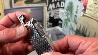 Viscount JAPAN Roller Petrol Lighter With A CrossHatched Diamond Design amp New david2052 Wick [upl. by Lerraj]