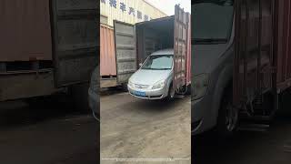 Simple amp Easy Way To Unload A Scrapped Vehicle From A Container [upl. by Aiynot]