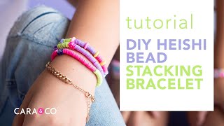 Tutorial  Heishi Stacking Bracelets [upl. by Gunn653]