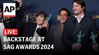 LIVE Backstage with winners at SAG Awards 2024 [upl. by Jaime]