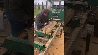 Milling two cedar logs at once woodlandmills hm126sawmill [upl. by Salas]