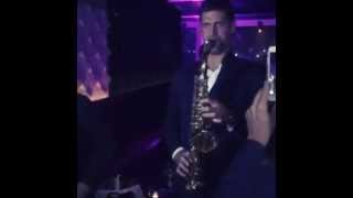 Novak Djokovic saxophone performance in Dubai [upl. by Wasserman791]