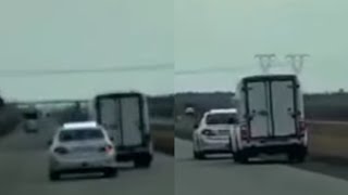 Taxi association security chasing bakkie after pick up the passenger on N12 [upl. by Kinzer]