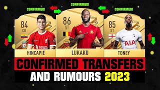 FIFA 24  NEW CONFIRMED TRANSFERS amp RUMOURS 🤪🔥 ft Lukaku Hincapie Toney etc [upl. by Adnawal]