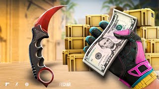 5 virou uma KARAMBIT super RARA com TEIA CENTRALIZADA no PLAYSIDE 🤑 [upl. by Cosenza]