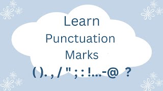 Learn Punctuation Marks in English grammar [upl. by Llenna]