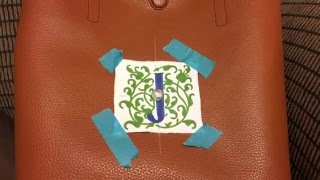 How to Embroider on a quotPleatherquot Tote [upl. by Dilan286]