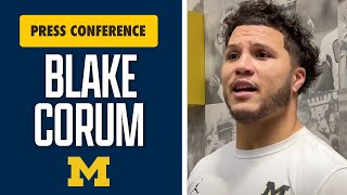 Blake Corum On Michigan Run Game Not Having Any Business Dealings With Connor Stalions GoBlue [upl. by Bollinger]