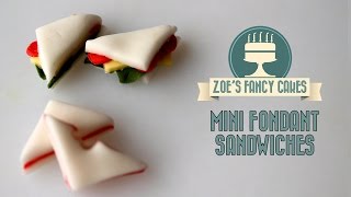 How to make mini fondant sandwiches How To Cake Tutorial [upl. by Nonnahsal]