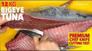 Hole Control Chef knife test with 12kg TUNA [upl. by Pulling]