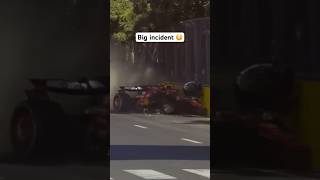 Sainz and Perez BIG CRASH 😳 formula1 fastracing racing formula1crash f1 racingcrash crash [upl. by Llevron]