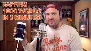 Rapping 1000 Words in 2 Minutes NEW WORLD RECORD [upl. by Margarida484]