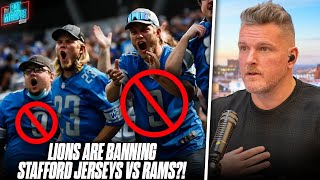 Lions Are BANNING Fans From Wearing Matt Stafford Jerseys vs Rams Playoff Game  Pat McAfee [upl. by Web]