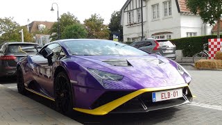 BEST OF Cars amp Bikes at Knokke Zoute Grand Prix 2023  Lamborghini Ferrari Porsche [upl. by Tahpos384]