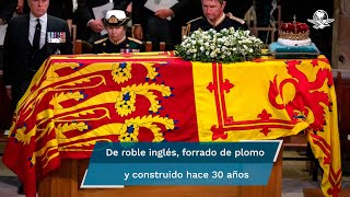 ¿Cómo es el féretro donde descansa la reina Isabel II [upl. by Atinyl309]