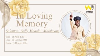 Funeral Service of Solomon quotSolly Moholoquot Molokoane [upl. by Benton]