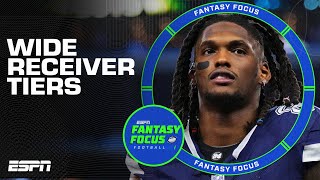 Field Yates 2024 Wide Receiver Tiers amp Rankings  Fantasy Focus 🏈 [upl. by Adnal]